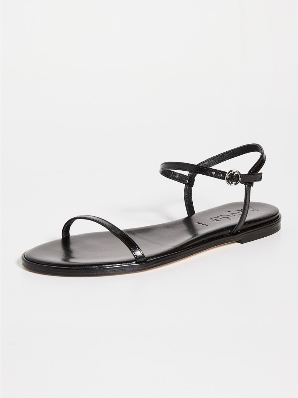 AEYDE Nettie black Italian leather sandals